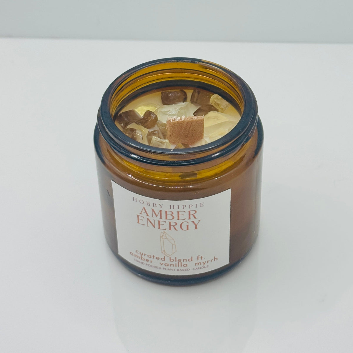 Amber energy candle